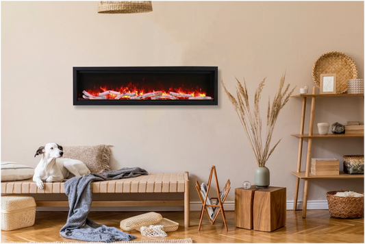Amantii Symmetry Bespoke 88" Indoor Outdoor Built-In Smart Electric Fireplace | SYM-88-BESPOKE