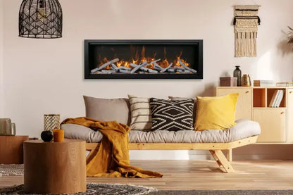 Amantii Symmetry Extra Tall Bespoke 50" Indoor Outdoor Built-In Smart Electric Fireplace | SYM-50-XT-BESPOKE
