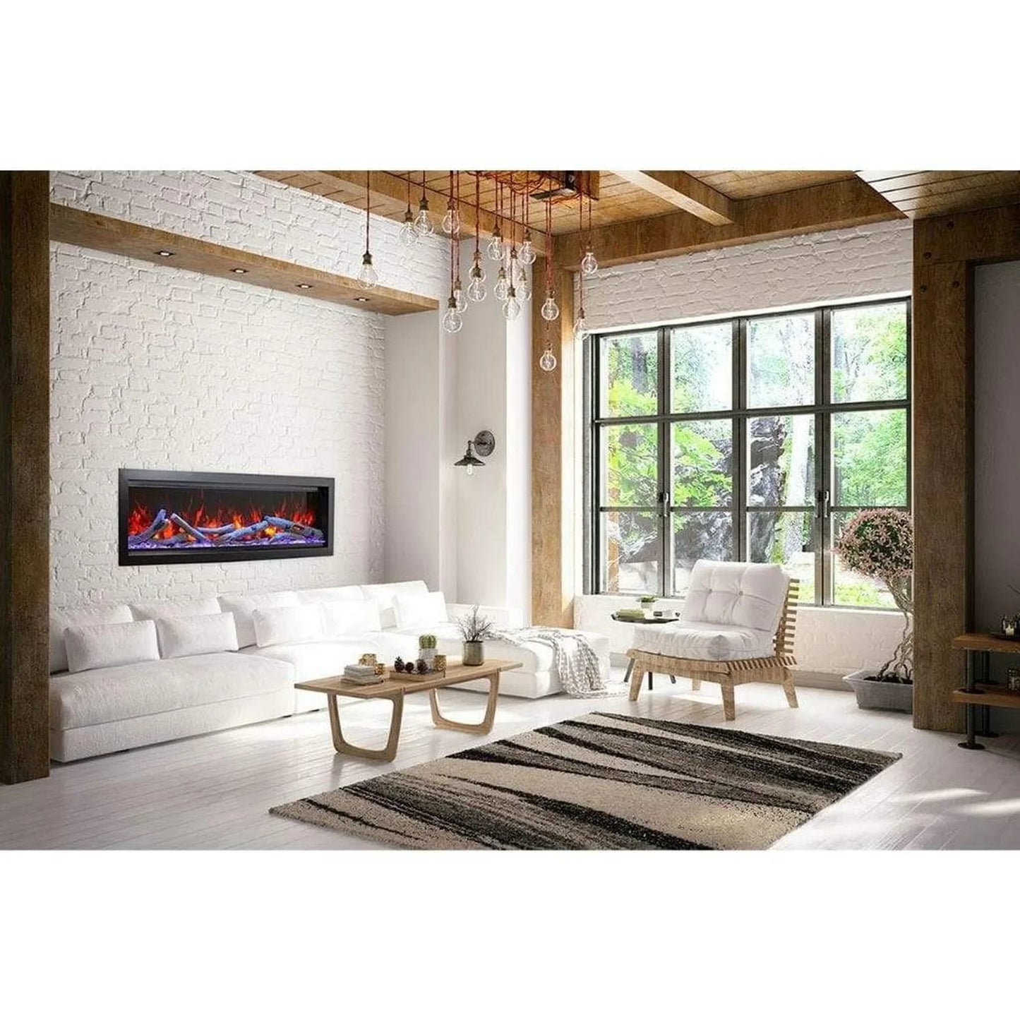 Amantii Symmetry Bespoke 60" Indoor Outdoor Built-In Smart Electric Fireplace | SYM-60-BESPOKE