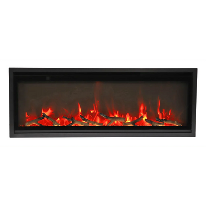 Amantii Symmetry Xtra Slim 50" Indoor Outdoor Built-In Smart Electric Fireplace | SYM-SLIM-50
