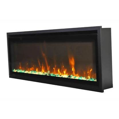 Amantii Symmetry Xtra Slim 42" Indoor Outdoor Built-In Smart Electric Fireplace | SYM-SLIM-42