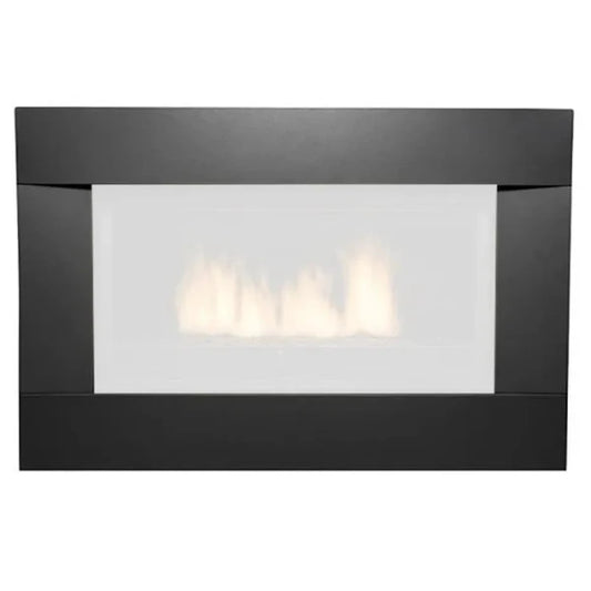 Amantii Sierra Flame 1/4" Black Decorative Surround with Screen For New Comb Fireplace | NEWCOMB-36-SURR-BLK-SCR
