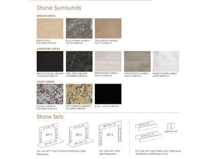 Majestic Absolute Black Granite Set 2 Stone Surround (Must Order in Multiples of 6)