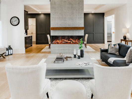 Signature TruView Series 3-sided glass electric fireplace