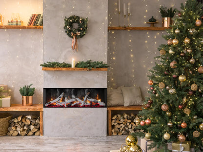 Signature TruView Series 3-sided glass electric fireplace