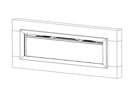 SimpliFire 60" Crestline Wall Mount Surround for 60" Allusion Slim