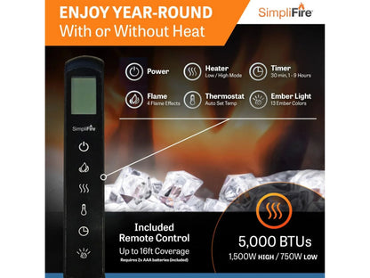 SimpliFire Scion 43" Linear Electric Built-In Fireplace