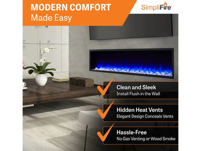 SimpliFire Scion 78" Linear Electric Built-In Fireplace