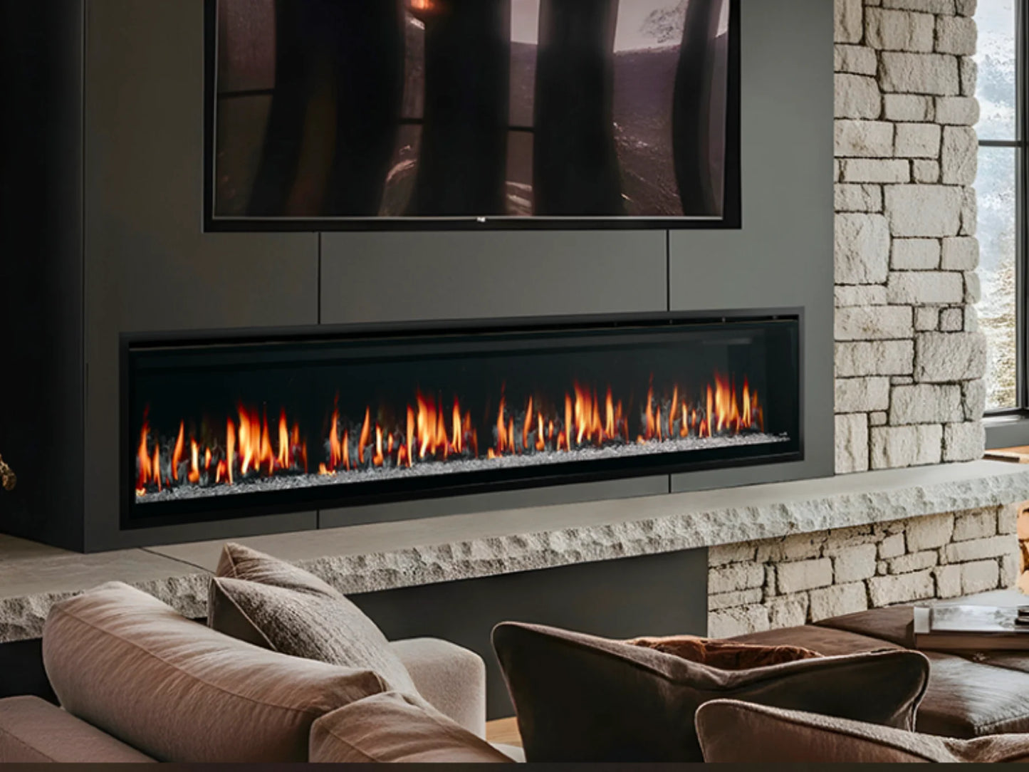 SimpliFire Allusion Edge 50" Linear Electric Fireplace
