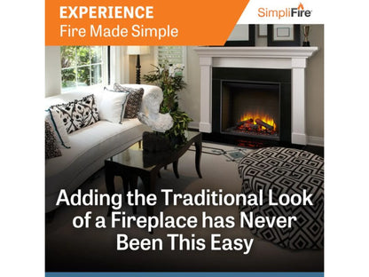 SimpliFire 36" Electric Built-in Electric Fireplace with On/Off Remote