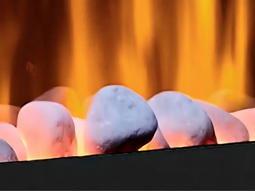 SimpliFire Ceramic white stone media for Allusion Fireplace