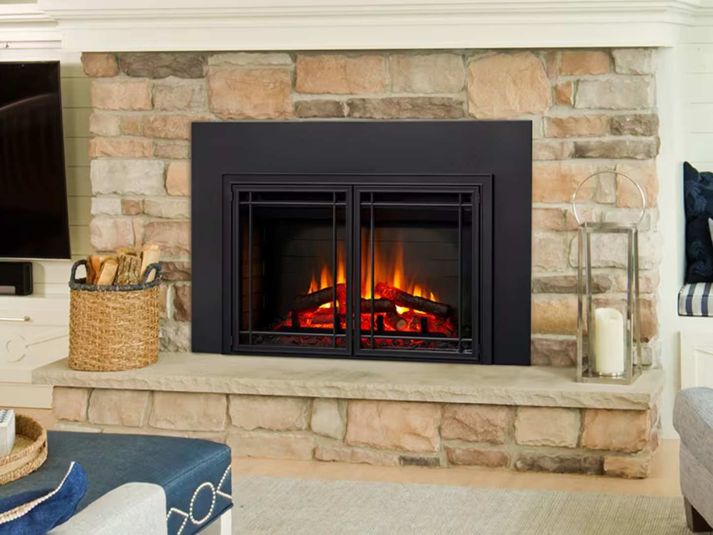 SimpliFire 44" x 32" 4-Sided Large surround with Removable Bottom Piece for 35" Electric Insert