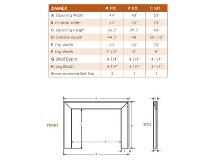 SimpliFire Zimmer Mantel Primed MDF