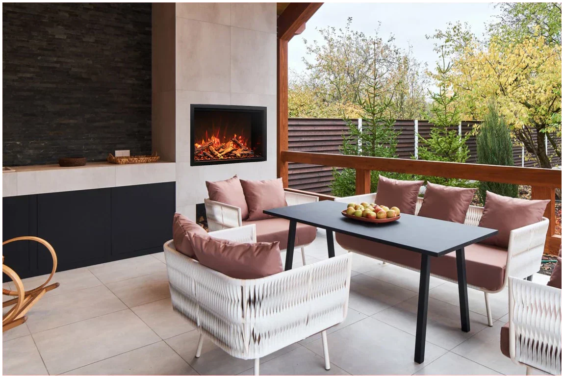 Amantii Traditional Lumina 33" Indoor Outdoor Smart Electric Fireplace Insert | TRD-33-LUMINA