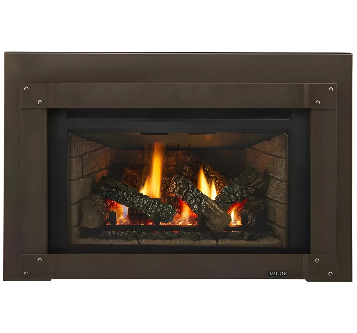 Majestic Trilliant Large 35" Traditional Direct Vent Propane Gas Fireplace Insert with IntelliFire Touch Ignition System