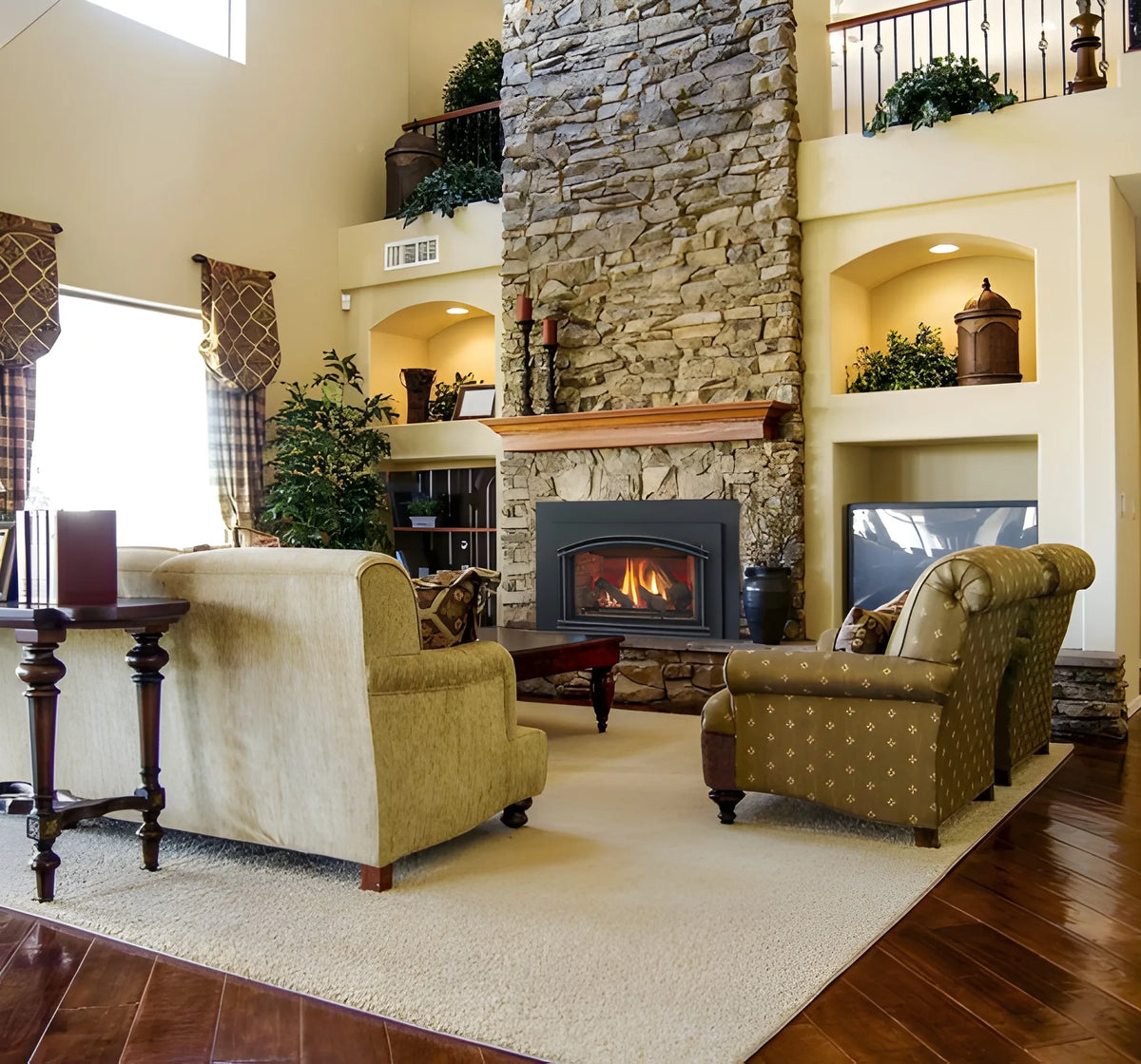 Majestic Trilliant Large 35" Traditional Direct Vent Propane Gas Fireplace Insert with IntelliFire Touch Ignition System