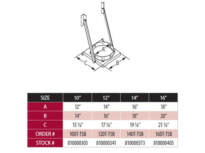 DuraVent 10" Tee Support Bracket