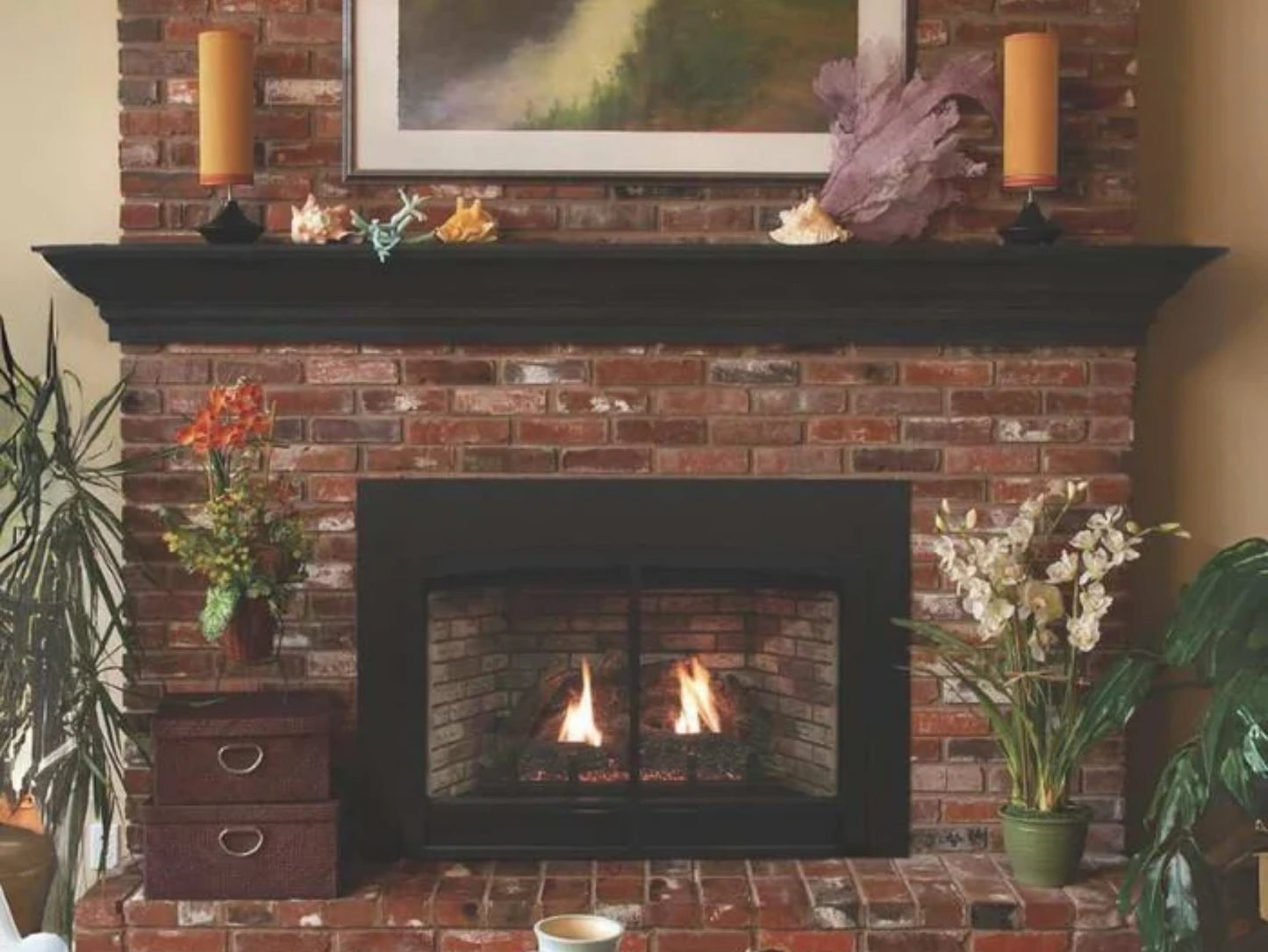 Empire White Mountain Hearth Innsbrook 34" Large Direct Vent Clean Face Traditional Gas Fireplace Insert with Intermittent Pilot Control