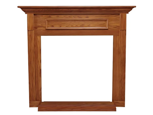 Empire White Mountain Hearth 36" Standard Cabinet Mantel With Base in Dark Oak Finish