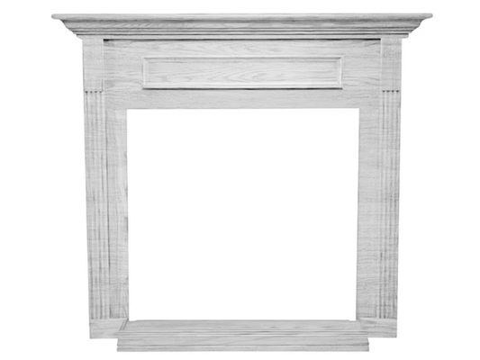 Empire White Mountain Hearth 36" Standard Cabinet Mantel With Base in White Finish