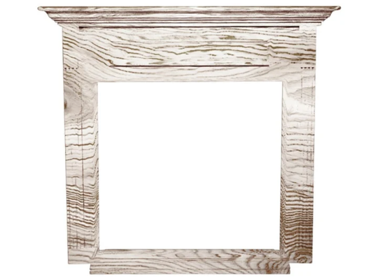 Empire White Mountain Hearth 36" Standard Cabinet Mantel With Base in Unfinished Hardwood Finish