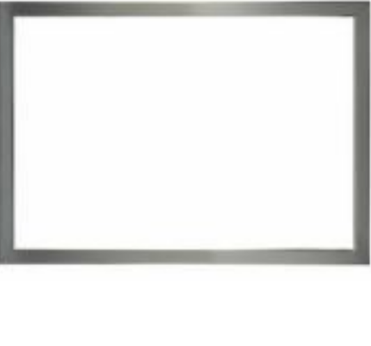 Empire White Mountain Hearth 1.5" Brushed Nickel Rectangle Front for 50" Tahoe Clean Face Luxury Fireplace