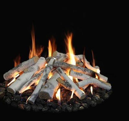 Grand Canyon 30 Inch Outdoor Firepit Aspen/birch 30/36- 16 Pc Fire Pit Log Set