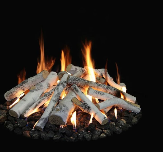 Grand Canyon 48 Inch Outdoor Firepit Aspen/birch 48- 31 Pc Fire Pit Log Set