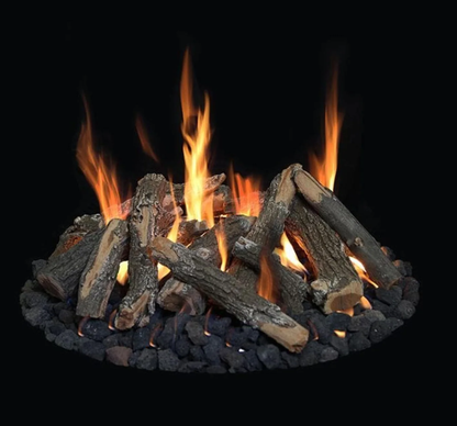 Grand Canyon 18 Inch Outdoor Firepit Arizona Weathered Oak 18/24 - 9 Pc Fire Pit Log Set