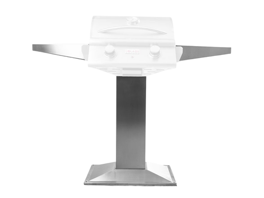Pedestal and Base with folding Side Shelves