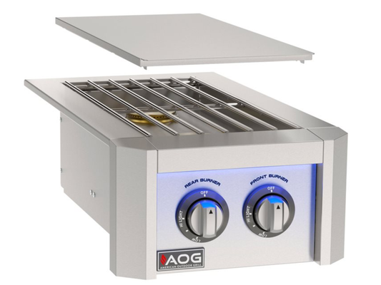 AOG L-Series Built-In Double Side Burner Natural Gas High Performance Outdoor Cooking