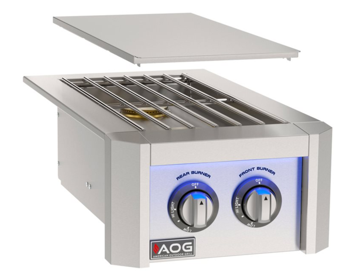 AOG L-Series Built-In Double Side Burner Liquid Propane High Performance Outdoor Cooking