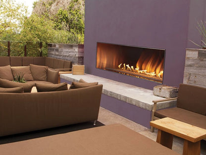 Empire White Mountain Hearth Carol Rose Coastal 48" Natural/Propane Gas Outdoor Linear Fireplace in Stainless Steel with Manual Control