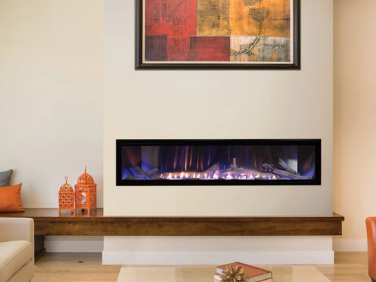 Empire White Mountain Hearth Boulevard 60" Vent Free Linear Gas Fireplace with Intermittent Pilot and Thermostat Variable Remote Control