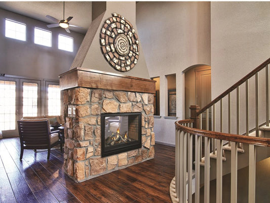 Empire White Mountain Hearth Tahoe Clean Face 36" Direct Vent Premium See Through Gas Fireplace with IPI Control and On/Off Switch