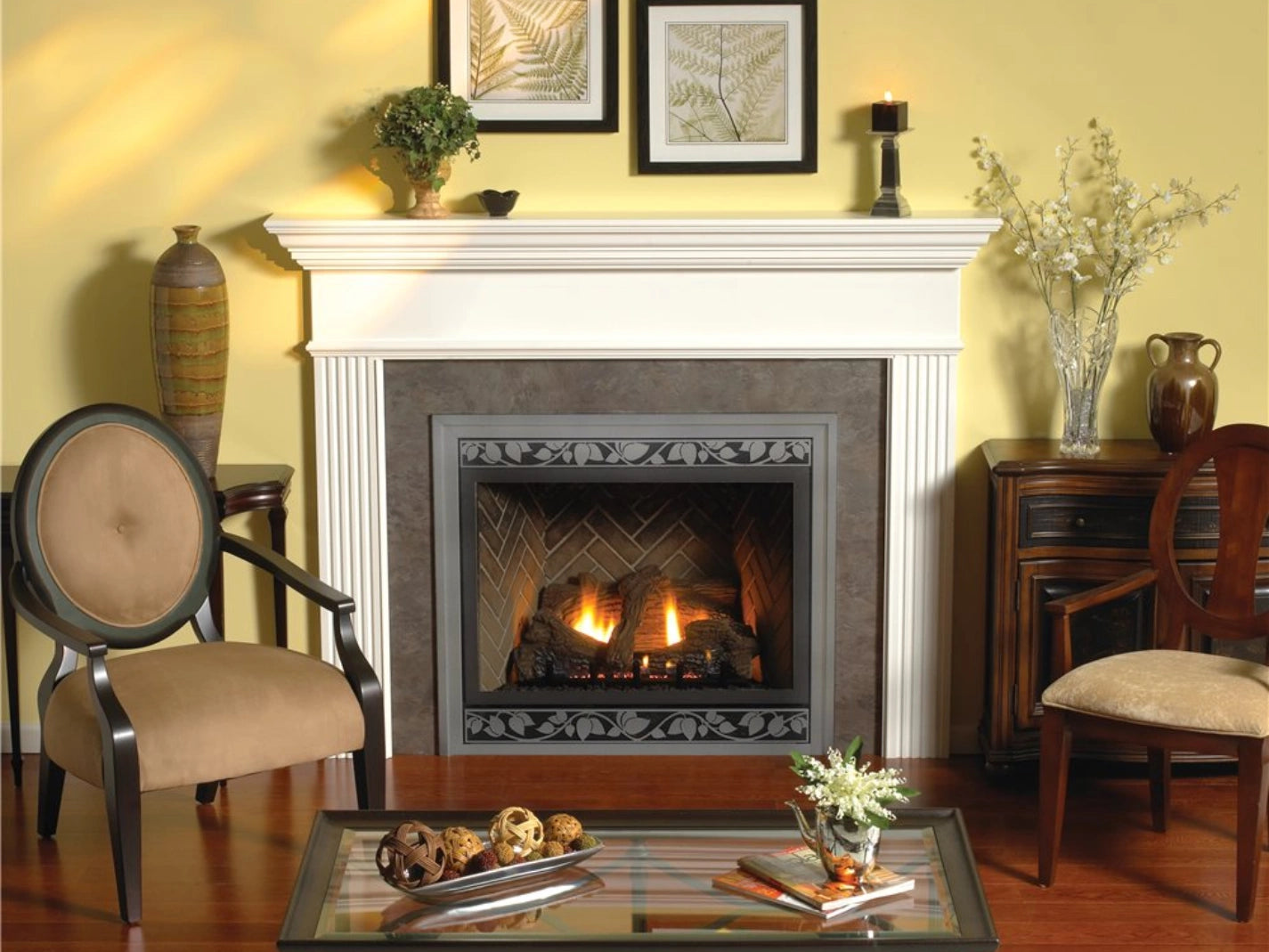 Empire White Mountain Hearth Tahoe 48" Direct Vent Premium Gas Fireplace with Millivolt Control and On/Off Switch