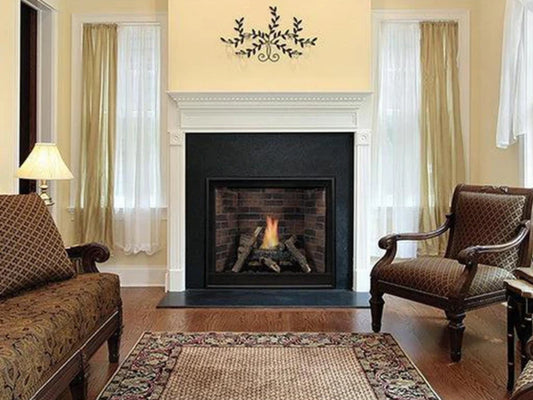Empire White Mountain Hearth Tahoe Clean Face 42" Direct Vent Traditional Premium Gas Fireplace with Millivolt Control and On/Off Switch