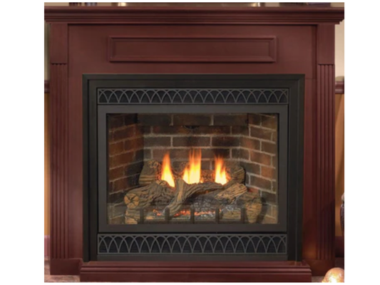 Empire White Mountain Hearth Tahoe 36" Direct Vent Deluxe Gas Fireplace with Millivolt Control On/Off Switch and Blower