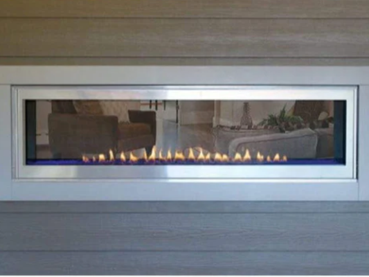 Empire White Mountain Hearth Stainless Steel Frame for Rushmore 60" Direct Vent Fireplace