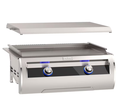 Fire Magic Echelon 30" Built-In Propane Gourmet Griddle with Stainless Steel Griddle Surface and Cover
