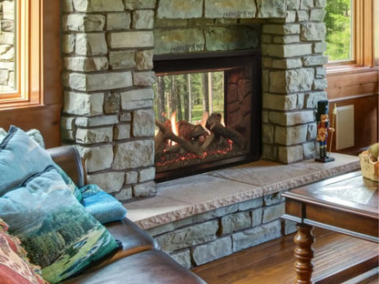 Empire White Mountain Hearth Rushmore Clean Face 40" Direct Vent See Through Propane Gas Fireplace with TruFlame Control System