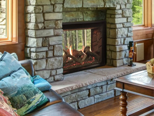 Empire White Mountain Hearth Rushmore Clean Face 40" Direct Vent See Through Propane Gas Fireplace with TruFlame Control System