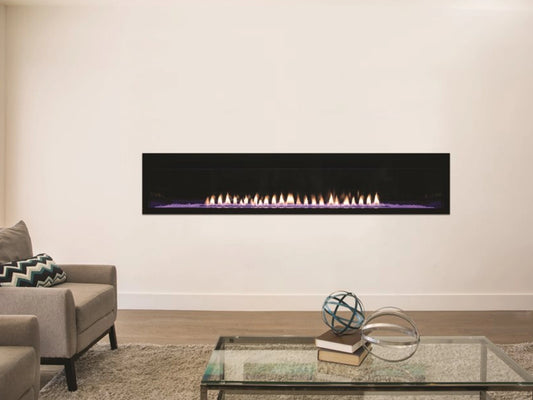 Empire White Mountain Hearth Boulevard 72" Vent Free Linear Gas Fireplace with Intermittent Pilot and Thermostat Variable Remote Control
