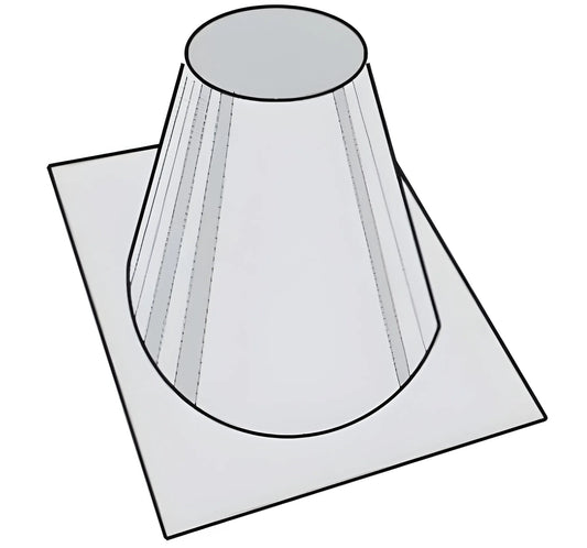 Superior 0-6/12 Adjustable Flashing w/24" Base for 8 Diameter Series Wood Burning Pipe