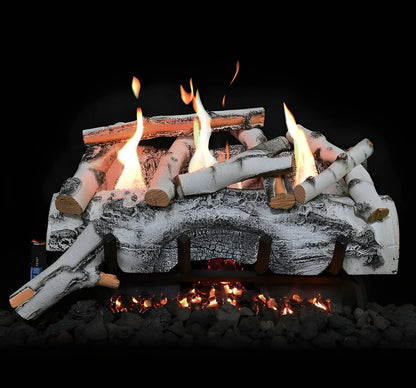 Grand Canyon White Aspen Birch 7 Pc Vent Free Gas Log Set