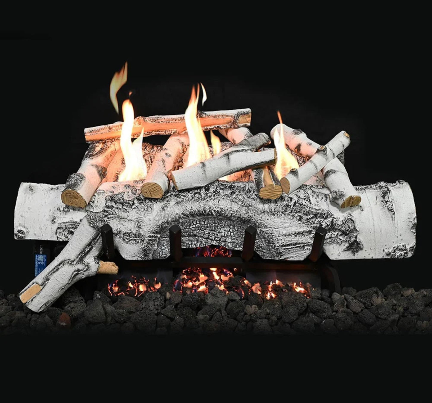 Grand Canyon White Aspen Birch 7 Pc Vent Free Gas Log Set
