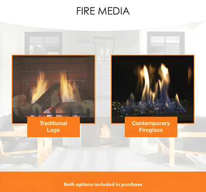 Monessen Symphony 32" Traditional Vent Free Liquid Propane Fireplace with IntelliFire Plus Ignition