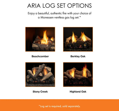 Monessen Aria 36" Traditional Vent Free Liquid Propane Fireplace with Millivolt Control