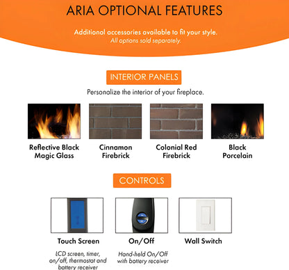 Monessen Aria 36" Traditional Vent Free Liquid Propane Fireplace with Millivolt Control