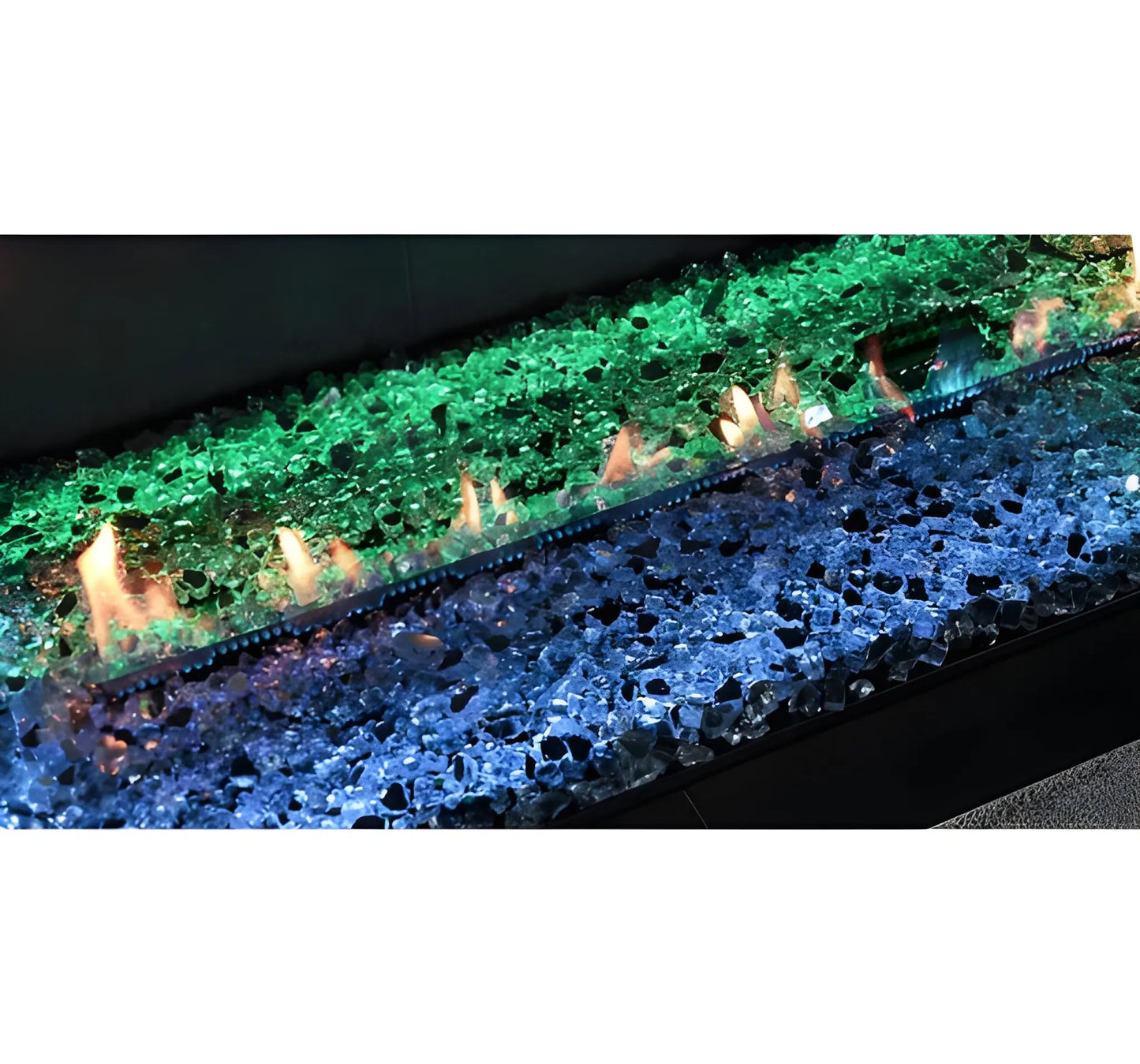 Grand Canyon Bedrock II Ventless Linear Built-In Natural Gas or Propane Glass Burner with Electronic Ignition